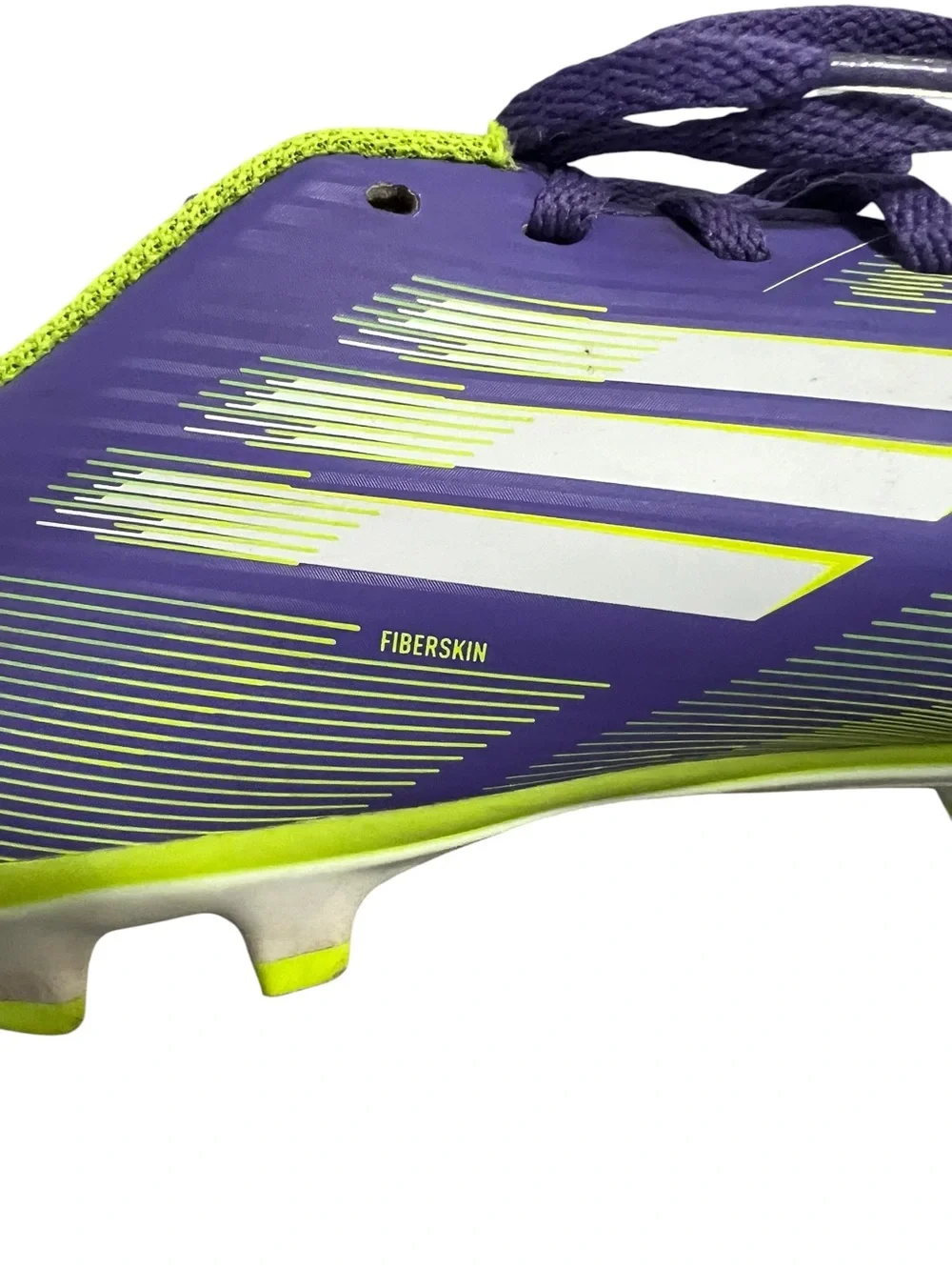 Adidas Sz 13 Youth F50 Club Purple & Lime Soccer Cleats